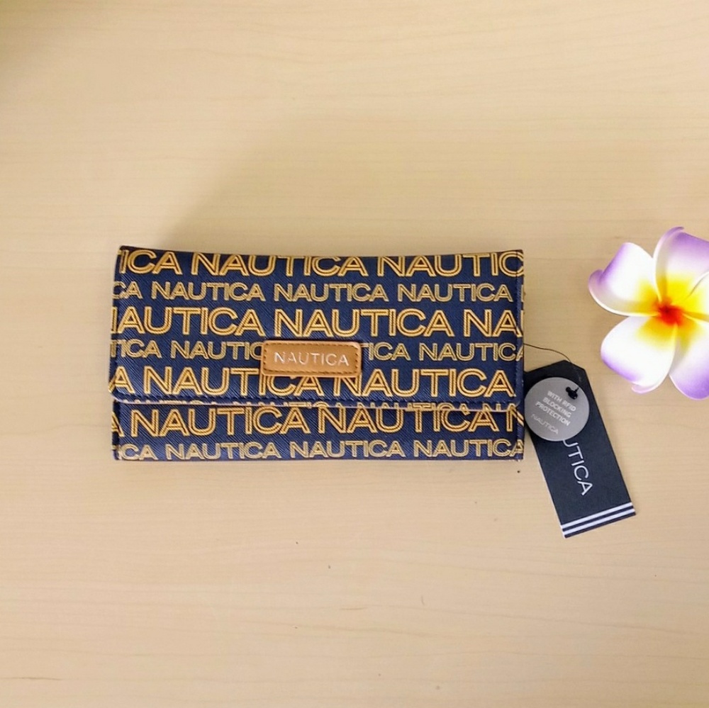 NAUTICA Womens Wallet Clutch Organizer Blue NWT